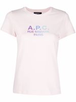 A.P.C. t-shirt Rue Madame Paris en coton - Rose - thumbnail