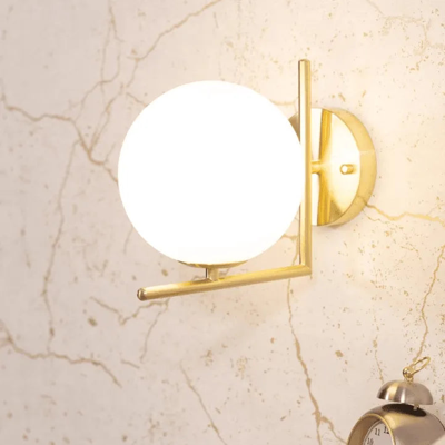 Wandlamp e14 fitting goud &apos;Mono&apos; muur verlichting 18 cm