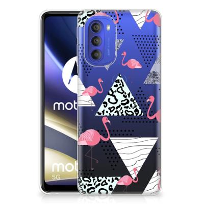 Motorola Moto G51 5G | TPU Hoesje | Flamingo Triangle