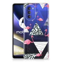 Motorola Moto G51 5G | TPU Hoesje | Flamingo Triangle