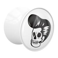 Double Flared Plug met Freaky Skull Acryl Tunnels & Plugs