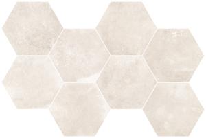 Backstage Bisque Mosaico mozaiek hexagon 30x50 cm beige mat