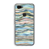 Watercolor Agate: Google Pixel 3a Transparant Hoesje Watercolor Agate: Google Pixel 3a Transparant Hoesje