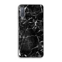 Zwart Marmer 2: Samsung Galaxy A7 (2018) Transparant Hoesje