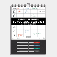 Familieplanner Schooljaar 2025 - 2026 A4 Wit Familieplanner Schooljaar 2025 - 2026 A4 Wit