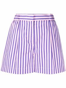 ETRO short rayé à taille haute - Violet