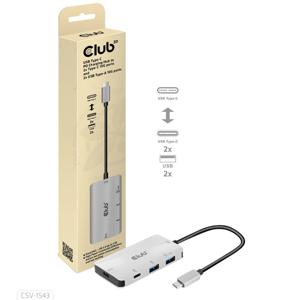 club3D USB 3.2 Gen 1 (USB 3.0) Adapter [1x USB-C stekker - 2x USB-C, USB 3.2 Gen 2 (USB 3.1)] Adapter USB 3.1 Typ C