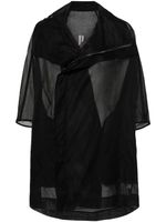 Rick Owens veste transparente en coton biologique - Noir - thumbnail