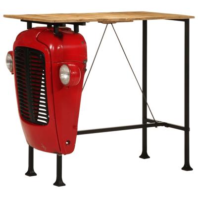 Bartafel tractor 55x120x107 cm massief mangohout rood en bruin