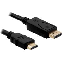 DeLOCK displayport > high speed hdmi adapter (zwart, 3 meter, passief, 4k, verguld)
