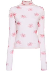 Kenzo blouse à roses imprimées