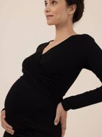 Zwangerschapstop Fiona Ls ENVIE DE FRAISE zwart