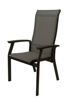 Qopps Livorno gasveer verstelbaar tuinstoel Antraciet