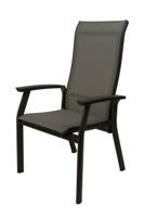 Qopps Livorno gasveer verstelbaar tuinstoel Antraciet