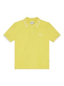 BOSS Kidswear polo à logo imprimé - Jaune