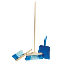 Goki bezem, stoffer & blik blauw