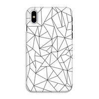 Geometrische lijnen zwart: iPhone X Tough Case