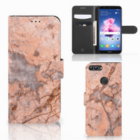 Huawei P Smart Bookcase Marmer Oranje - thumbnail