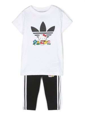 adidas Kids Trainingspak met logoprint - Wit adidas Kids Trainingspak met logoprint - Wit