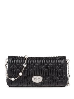 Miu Miu sac porté épaule Miu Crystal - Noir