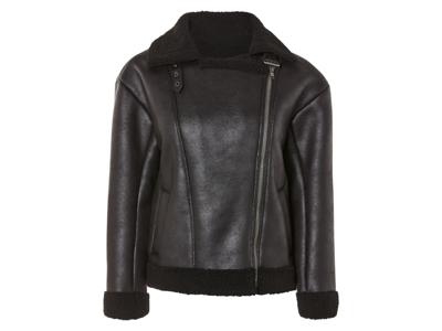 esmara Dames bikerjack met imitatiebont (Zwart, XS (32/34))