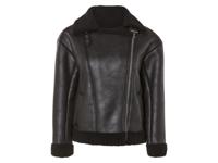 esmara Dames bikerjack met imitatiebont (Zwart, XS (32/34))