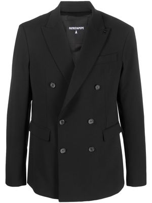 Patrizia Pepe blazer croisé à revers pointus - Noir
