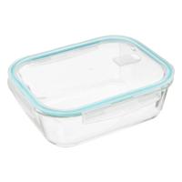 5Five Vershoudbakje met deksel - glas - luchtdicht - met clips - 26 x 21 x 8 cm - 2260 ml