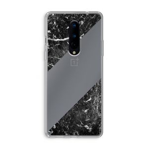 Zwart marmer: OnePlus 8 Transparant Hoesje