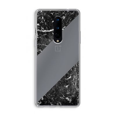 Zwart marmer: OnePlus 8 Transparant Hoesje