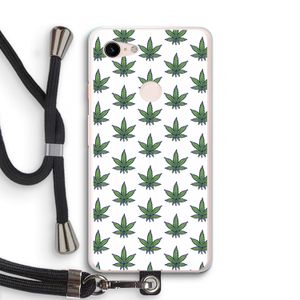 Weed: Pixel 3 XL Transparant Hoesje met koord