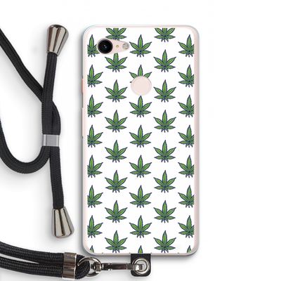 Weed: Pixel 3 XL Transparant Hoesje met koord