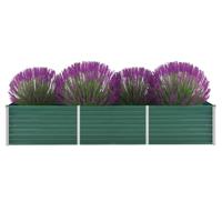 VidaXL Plantenbak verhoogd 240x80x45 cm gegalvaniseerd staal groen