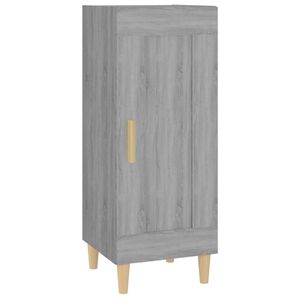 vidaXL Dressoir 34,5x34x90 cm bewerkt hout grijs sonoma eikenkleurig