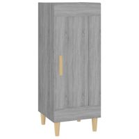 vidaXL Dressoir 34,5x34x90 cm bewerkt hout grijs sonoma eikenkleurig - thumbnail