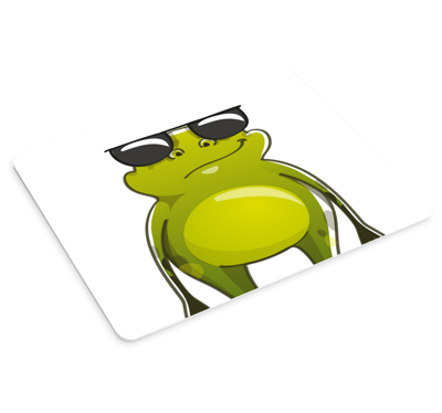 Muismat anime Ontwerp van een kikker met zonnebril