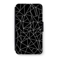 Geometrische lijnen wit: iPhone 11 Pro Flip Hoesje