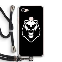 Angry Bear (black): Pixel 3 XL Transparant Hoesje met koord