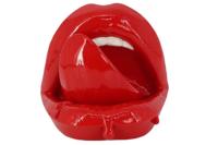 Decoratiefiguur LIP 25 cm pop-art rood - 48048