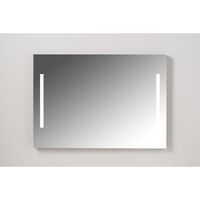 Badkamerspiegel Xenz Pacengo 120x70 cm Industrieel Zwart Frame met Verlichting en Spiegelverwarming