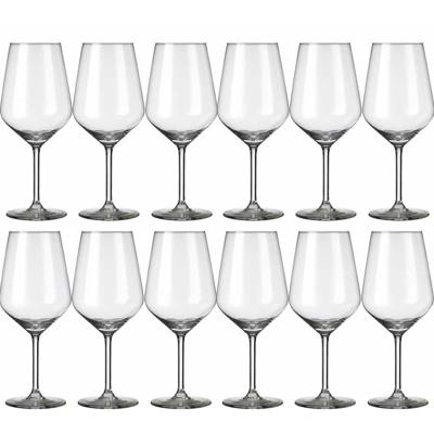 Royal Leerdam Wijnglazen Carre - 12x stuks - witte wijn - 370 ml - glas - 37 cl