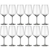 Royal Leerdam Wijnglazen Carre - 12x stuks - witte wijn - 370 ml - glas - 37 cl
