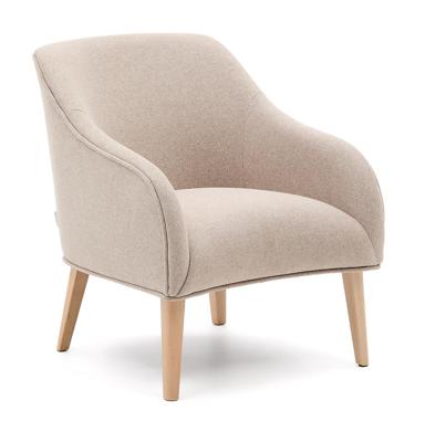 Kave Home Fauteuil 'Bobly' Naturel poot, kleur Beige