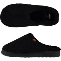 Instapper slippers/pantoffels Teddy wol - zwart - maat 45-46 - Volwassenen