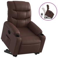 vidaXL Sta-op-fauteuil verstelbaar kunstleer bruin - thumbnail