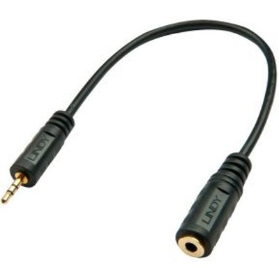 Lindy 35698 0.2m 2.5mm 3.5mm Zwart audio kabel
