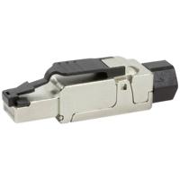 LogiLink MP0040 Op locatie monteerbare stekker, Cat.6A, afgeschermd, PrimeLine MP0040 Zwart, Zilver 1 stuk(s) - thumbnail
