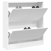 Schoenenkast 80x21x87,5 cm bewerkt hout wit