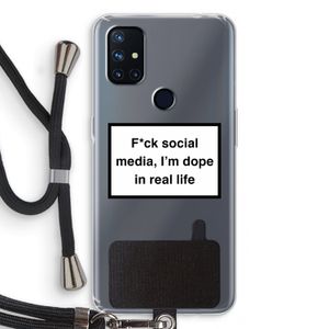 I'm dope: OnePlus Nord N10 5G Transparant Hoesje met koord
