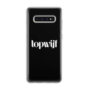 Topwijf Zwart: Samsung Galaxy S10 4G Transparant Hoesje